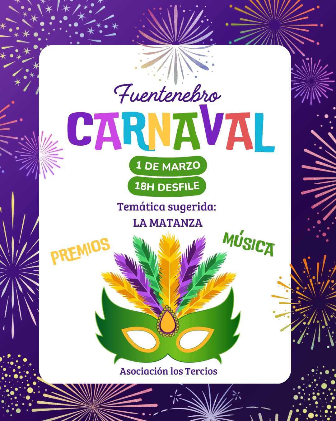 Fuentenebro se viste de carnaval, una fiesta organizada por la Asociación Los Tercios para todo el pueblo