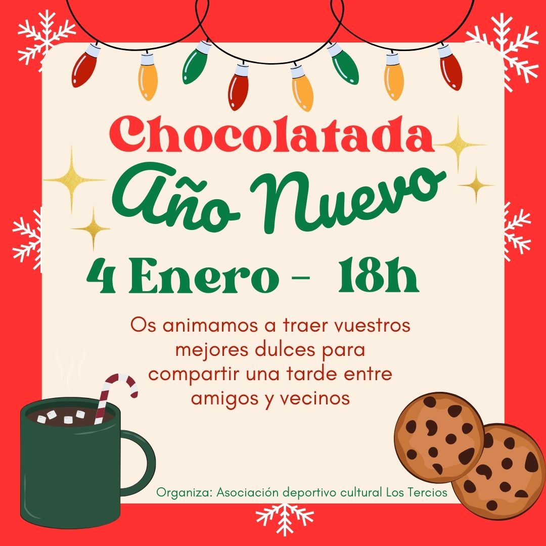 Gran Chocolatada en las Escuelas organizada por Los Tercios. 4/1/25