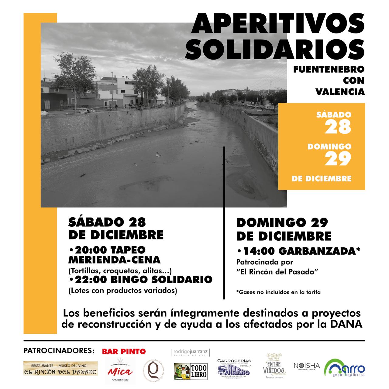 Fuentenebro demuestra su solidaridad con Valencia en los Aperitivos Solidarios