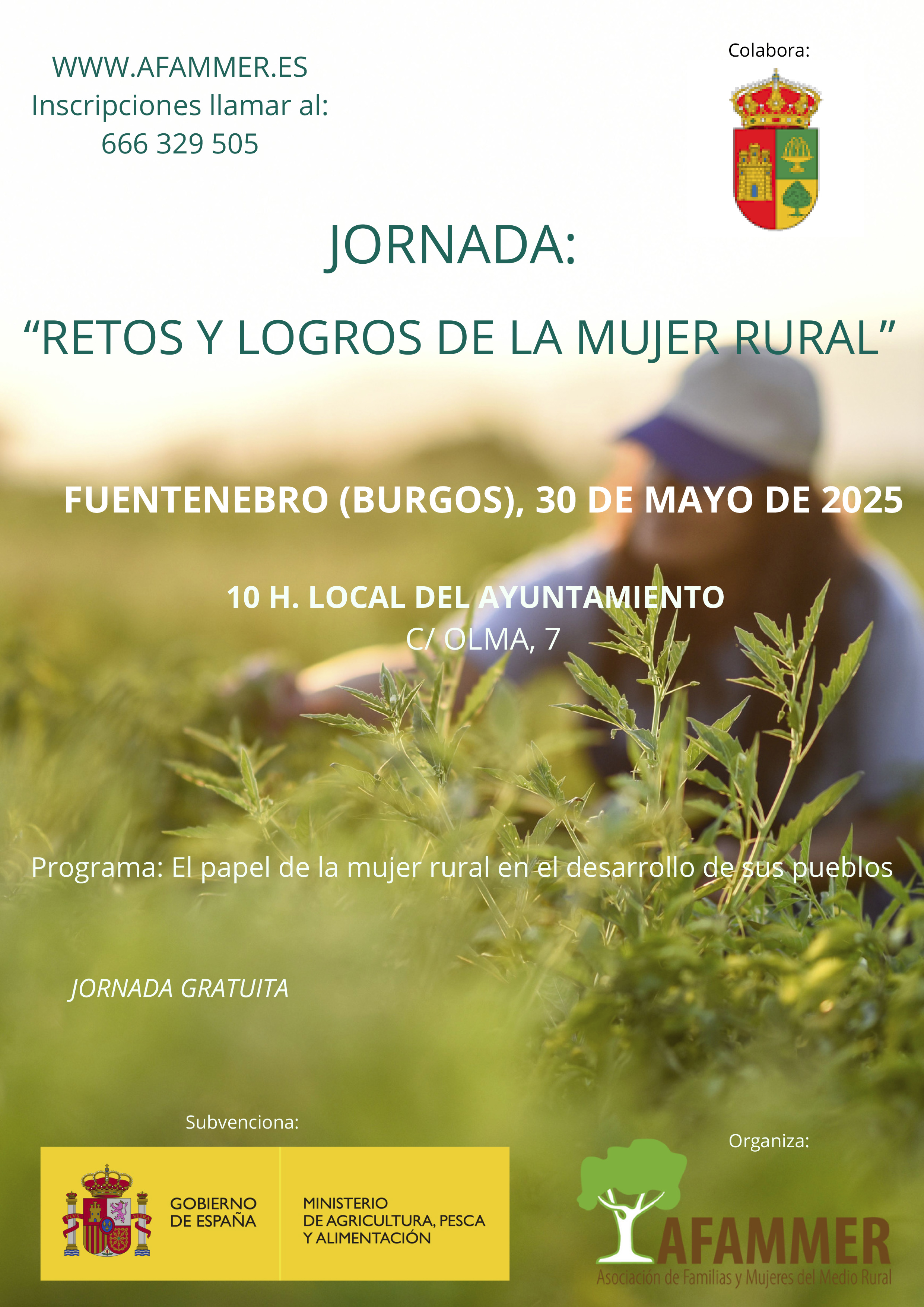 Fuentenebro acoge la jornada “Retos y logros de la mujer rural” el próximo 30 de mayo