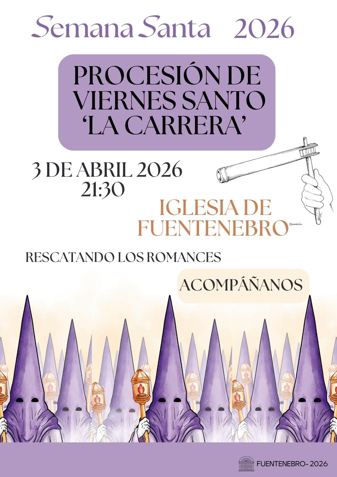 Fuentenebro recupera la Procesión de Viernes Santo “La Carrera” en la Semana Santa 2026